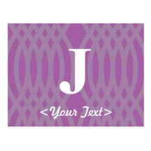 Ornate Woven Monogram - Letter J Post Card