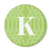 Ornate Woven Monogram - Letter K magnets