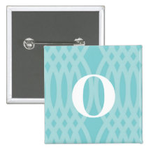Ornate Woven Monogram - Letter O Pinback Buttons