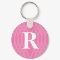 Ornate Woven Monogram - Letter R keychains
