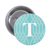 Ornate Woven Monogram - Letter T Buttons