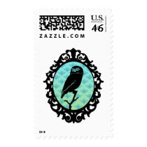 Ornated Framed Owl stamps