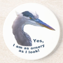 Ornery Heron Coaster