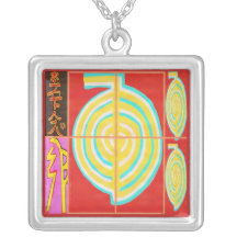 Oro de CHOKURAY con los símbolos de Reiki Colgante