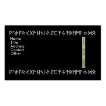 Oro de la runa de Futhark AIA Plantilla De Tarjeta De Negocio