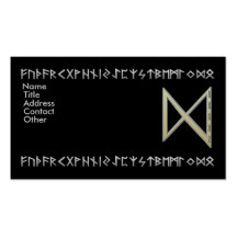 Oro de la runa de Futhark Dagaz Tarjeta De Negocio