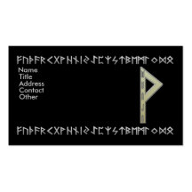 Oro de la runa de Futhark Wunjo Tarjeta De Visita