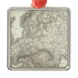Orograph Europa - Physical Map of Europe Christmas Ornaments