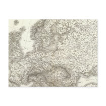 Orograph Europa - Physical Map of Europe Post Cards