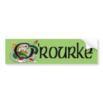 O'Rourke Celtic Dragon Bumper Sticker bumper stickers