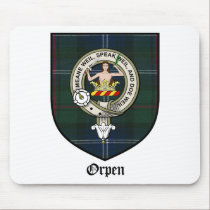 Orpen Clan Crest Badge Tartan mousepads