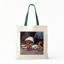 Orphan Dog with Collie Vintage Art Tote Bag
