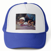 Orphan Dog with Collie Vintage Art Mesh Hats