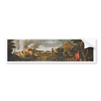 Orpheus And Eurydice By Poussin Nicolas Bumper Sticker