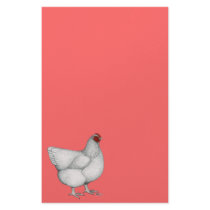 Orpington White Hen Custom Stationery