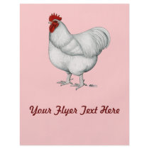Orpington White Rooster Custom Flyer