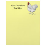 Orpington White Rooster Customized Letterhead