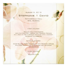 Orquídea rosada • Menú del boda Anuncio Personalizado