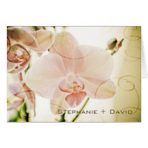 Orquídea rosada • Tarjeta de la invitación del bod