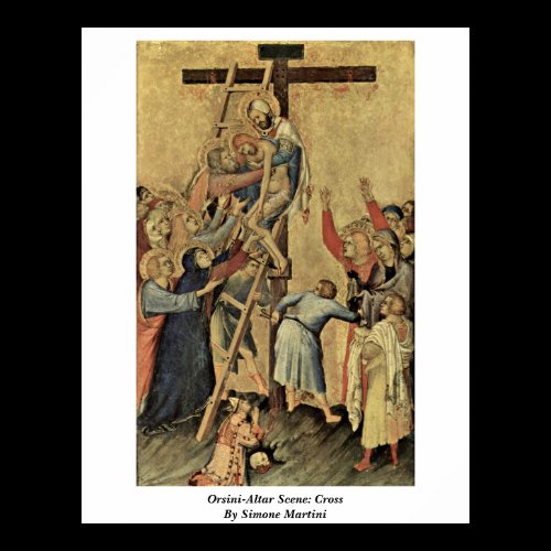 Orsini-Altar Scene: Cross By Simone Martini Posters