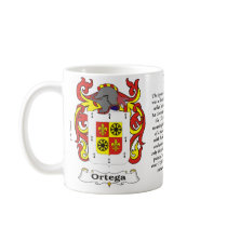 Ortega Family Coat of Arms mug by NemethArt Ortega Family Coat of Arms mug