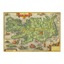 Ortelius Iceland posters by classicprints Ortelius Iceland posters