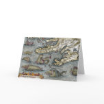 Ortelius Map Sea Monsters Card