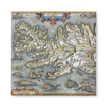 Ortelius Map Sea Monsters Magnet