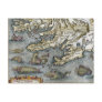 Ortelius Map Sea Monsters Postcards