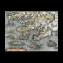 Ortelius Map Sea Monsters Postcards