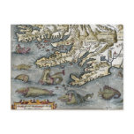 Ortelius Map Sea Monsters Postcards
