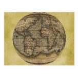 Ortelius World Map Postcard