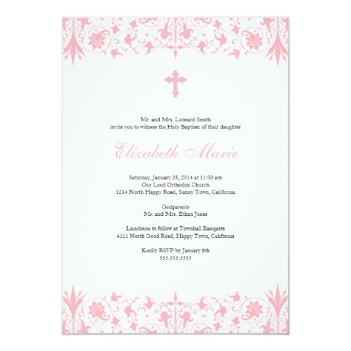 Orthodox Elegant Baptism Invitation Zazzle