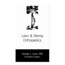 Orthopedic Crooked Tree Symbol Business Card