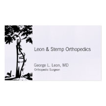 Orthopedic Crooked Tree Symbol Business Card Template