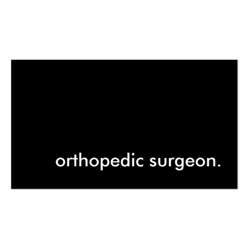 orthopedic surgeon. business cards (front side)