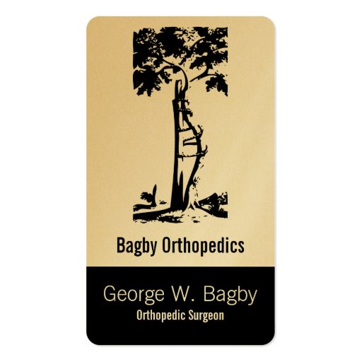 Orthopedic Surgery Crooked Tree Business Card Templates (front side)