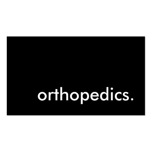 orthopedics. business card template (front side)
