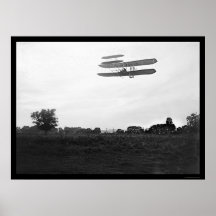 Orville Flying High in Airplane 1905 Posters