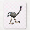 Orville Ostrich mousepads by BisforBirds Orville Ostrich mousepads