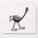 Orville Ostrich mousepads by BisforBirds Orville Ostrich mousepads