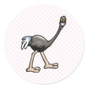 Orville Ostrich stickers by BisforBirds Orville Ostrich stickers
