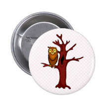 Orville Owl Pinback Buttons