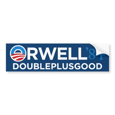 Orwell 1984 Bumper Sticker by Libertymaniacs