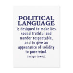 Orwell on Political Language postcards
