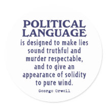 Orwell on Political Language Sticker