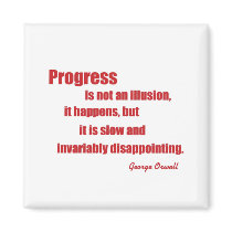 Orwell on Progress magnets by words_plus_paper Orwell on Progress magnets