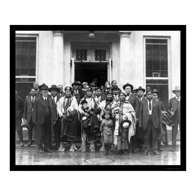 Osage Indian Group White House 1919 Poster by lc_vintagephotos