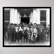 Osage Indian Group White House 1919 Poster