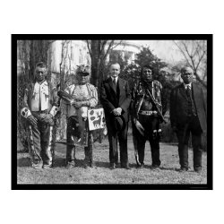 Osage Indians and President Coolidge 1925 print